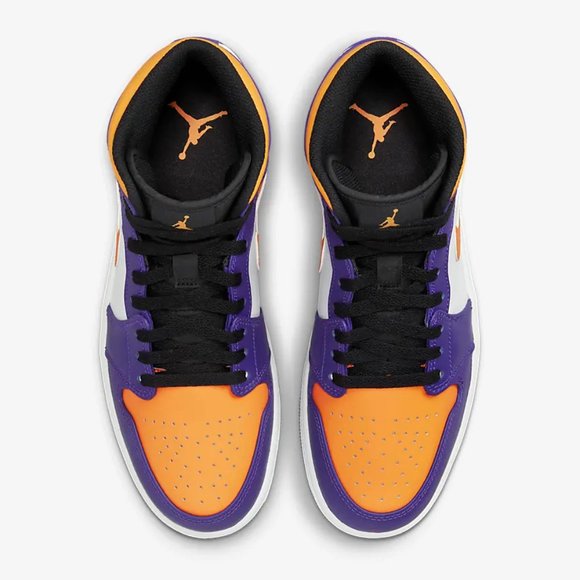 Air Jordan 1 Mid Men's Concord/White/Black/Taxi Sneakers -USA Size:11.5- NIB - Picture 9 of 14